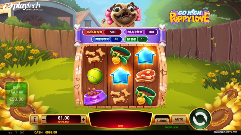 playtech slot Go High Puppy Love2